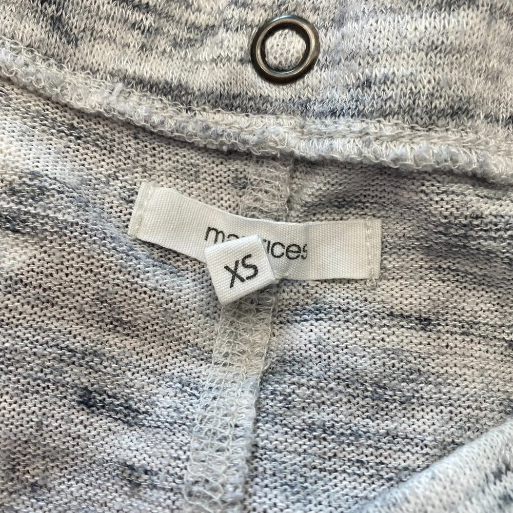 Maurices Space Dye Snap Long Sleeve Top Gray - Picture 2 of 7